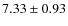 $ 7.33\pm0.93 $