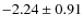 $ -2.24\pm0.91 $