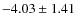 $ -4.03\pm1.41 $