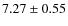 $ 7.27\pm0.55 $