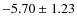 $ -5.70\pm1.23 $