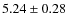 $ 5.24\pm0.28 $