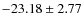 $ -23.18\pm2.77 $