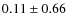 $ 0.11\pm0.66 $