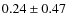 $ 0.24\pm0.47 $