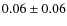 $ 0.06\pm0.06 $