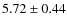 $ 5.72\pm0.44 $