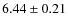 $ 6.44\pm0.21 $