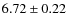 $ 6.72\pm0.22 $