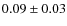 $ 0.09\pm0.03$