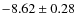 $-8.62\pm0.28$