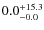 $0.0^{\rm +15.3}_{-0.0}$
