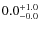 $0.0^{\rm +1.0}_{-0.0}$