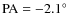 $\rm PA = -2.1^{\circ }$