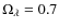 $\Omega_\lambda=0.7$