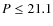 $P\leq 21.1$