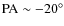 $\rm PA \sim -20^{\circ}$