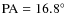 $\rm PA = 16.8^{\circ }$