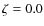 $\zeta=0.0$