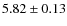 $5.82\pm0.13$