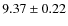$9.37\pm0.22$