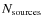 $N_{\rm sources}$
