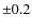 $\pm 0.2$