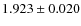 $1.923 \pm 0.020$