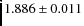 $1.886 \pm 0.011$