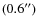 $(0.6^{\prime \prime})$