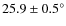 $25.9 \pm 0.5 ^{\circ}$