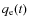 $q_{\rm e}(t)$