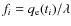 $f_i= q_{\rm e}(t_i)/\lambda$