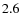 $\-2.6$