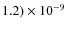 $1.2)\times10^{-9}$
