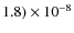 $1.8)\times10^{-8}$