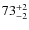 $\rm 73^{+2}_{-2}$