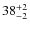 $\rm 38^{+2}_{-2}$