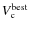 $V_{\rm c}^{\rm best}$