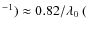 $^{-1})\approx 0.82/\lambda_0~($