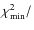 $\chi^2_{\rm min}/$