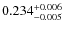 $\rm0.234^{+0.006}_{-0.005}$