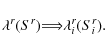 \begin{displaymath}%
\lambda^r(S^r) {\Longrightarrow} \lambda_i^r(S_i^r).
\end{displaymath}