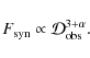\begin{displaymath}F_{\rm syn}\propto {\cal D}_{\rm obs}^{3+\alpha}.
\end{displaymath}