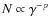 $N\propto\gamma^{-p}$
