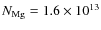 $N_{\rm Mg} = 1.6\times10^{13}$