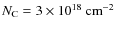 $N_{\rm C} = 3\times10^{18}~\mbox{cm}^{-2}$