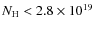 $N_{\rm H}<2.8\times10^{19}~$