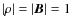 $\vert \rho \vert=\vert \vec{B} \vert = 1$