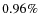 $0.96\%$